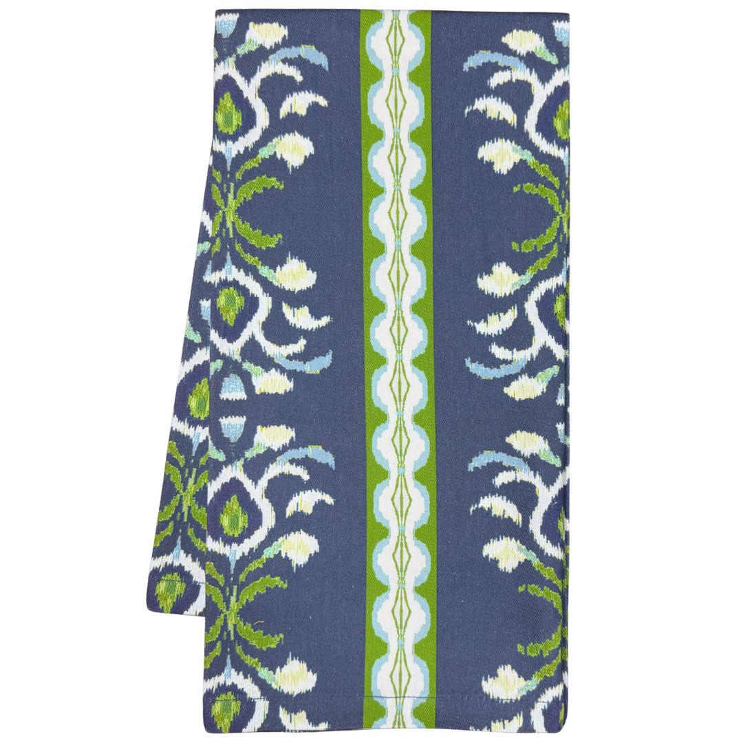 LauraPark Rosemary Stripe Indigo Tea Towel