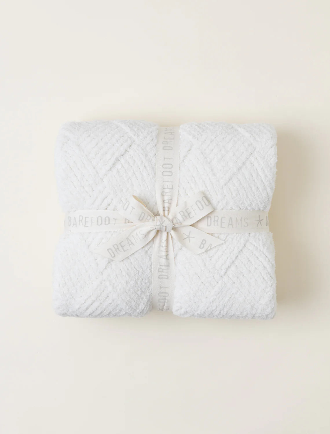 Barefoot Dreams Cream Woven Blanket