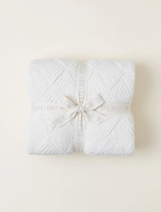 Barefoot Dreams Cream Woven Blanket