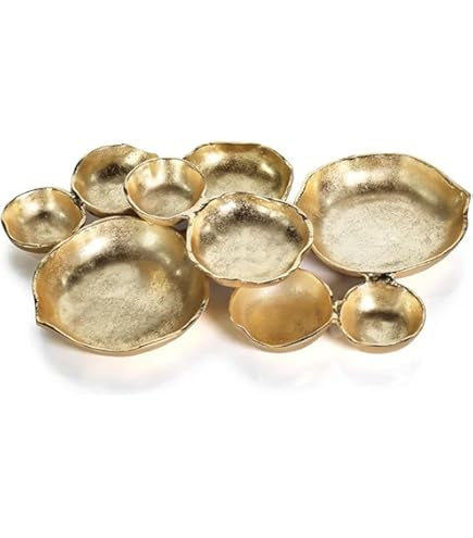 Gold Serving 9 Bowl Cluster