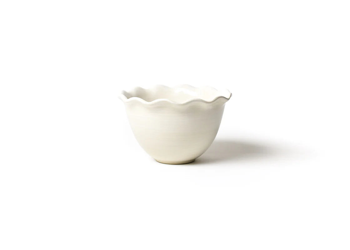 Coton Colors White Signature Ruffle Soup Bowl