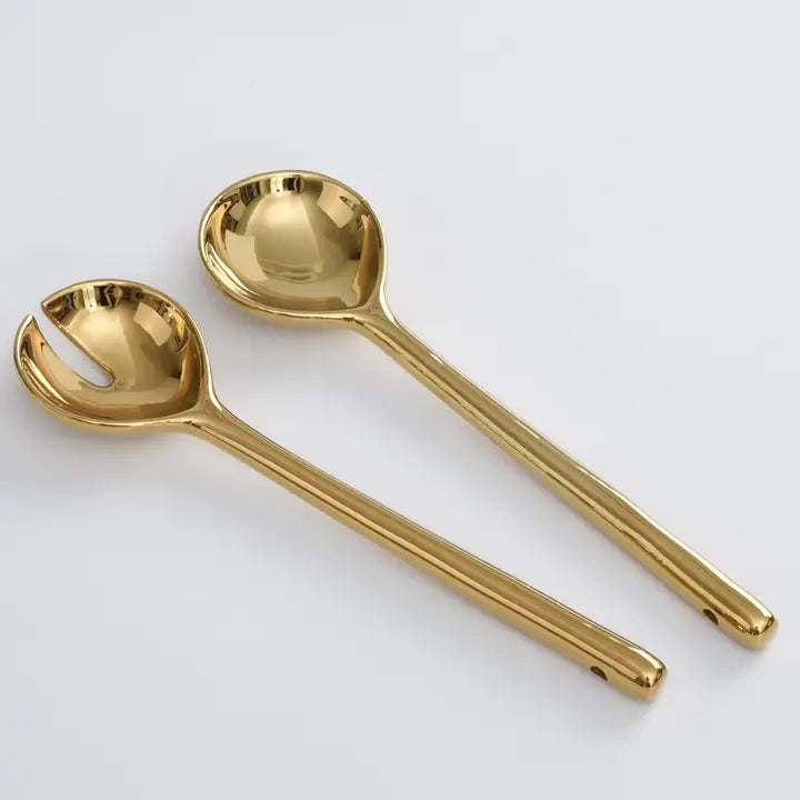 Pampa Bay Gold Salad Servers