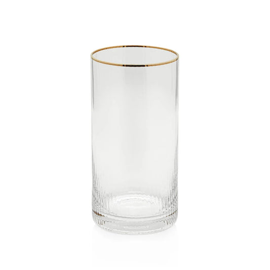 Zodax Optic Highball With Gold Rim