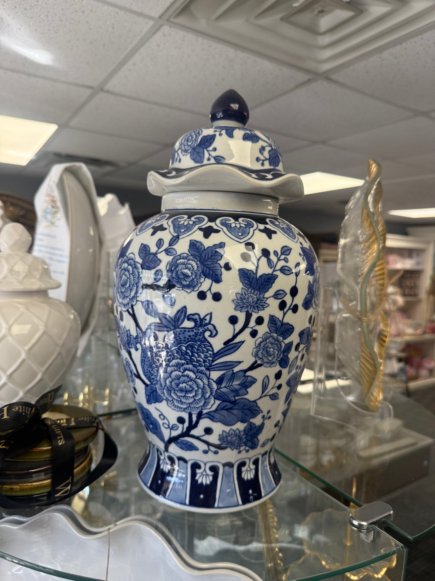 Blue and White Ginger Jar XL