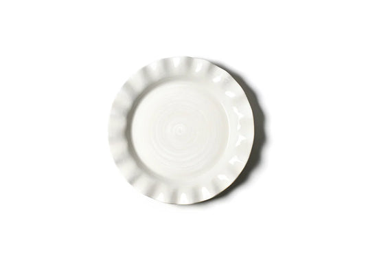 Coton Colors White Signature Ruffle Dinner Plate