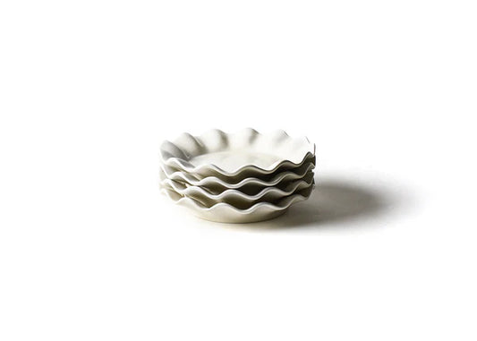 Coton Colors White Signature Ruffle Salad Plate