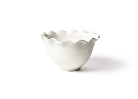 Coton Colors White Signature Ruffle 9" Large Bowl