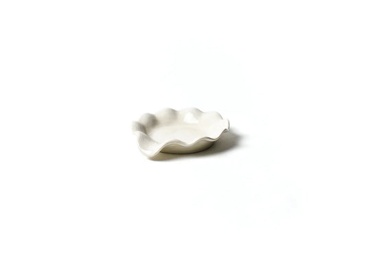 Coton Colors White Signature Ruffle Spoon Rest