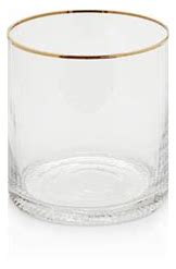 Zodax Optic Rock Glass with Gold Rim