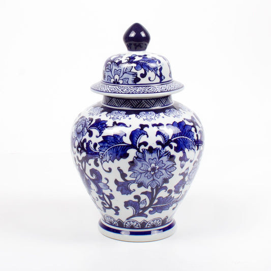 Large Porcelain Blue and White Ginger Jar