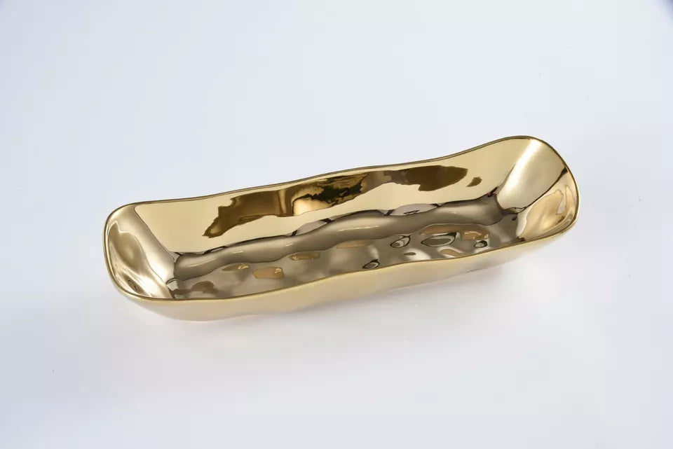 Pampa Bay Gold Rectangle Tray