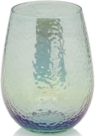 Zodax Stemless Blue Wine Glass