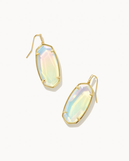 Faceted Elle Drop Earrings - Iridescent